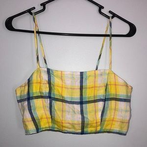 Forever 21 plaid multicolored crop top.